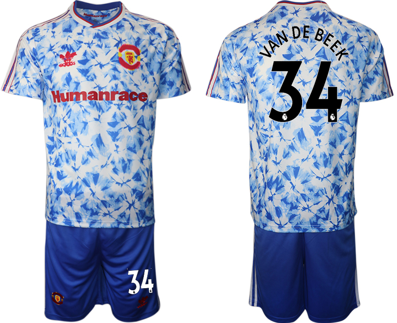 Men 2021 Manchester united adidas Human Race #34 soccer jerseys->manchester united jersey->Soccer Club Jersey